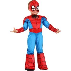 Marvel Spidey Amazing Friends Spidey Toddler Costume 2T Jumpsuit Mask NEW